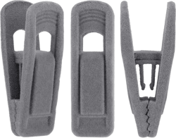 Tinfol Velvet Hanger Clips, 50Pack Gray Pants Velvet Clips, Clothes Hanger Clip, Large Opening Clothes Pin Strong Finger Flocked Clips Perfect for Use with Slim-line Clothes Velvet Hangers 50PC Gray