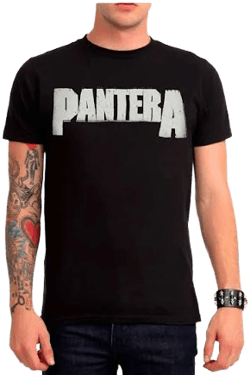 Bay Island Pantera Logo Thrash Metal Rock T-Shirt