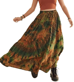 Tie Dye Tiered Maxi Skirt