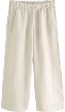 Next Natural Women's Linen Wide Leg Trousers