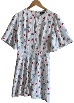 Fashion Union Floral Fairy Cottage Whimsical Mini Dress