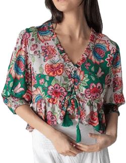 Natural Life Elisa Ruffle Tie Top