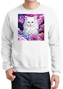 Artistshot Floral Cat Crewneck Sweatshirt