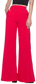 Women's Streetwear Full Length High Waist Wide Leg Palazzo Pants