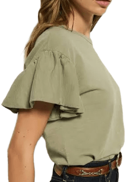 Women's Nation LTD Camille Ruffle Sleeve Top