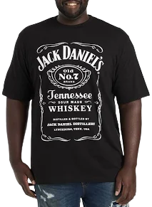 True Nation Men's Big & Tall Jack Daniels Tennessee Whiskey Graphic Tee