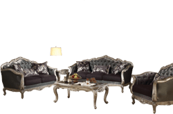 84" X 37" X 45" Silver Gray Fabric Sofa W3 Pillows