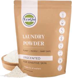 Laundry Detergent Powder | Non Toxic Laundry Detergent - Unscented - Hypoallergenic – Low Waste - Biodegradable - Plastic-Free – Sensitive Skin Safe – Baby Safe (No Scoop)