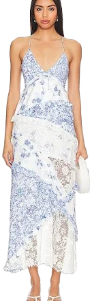 For Love & Lemons Rosalyn Maxi Dress