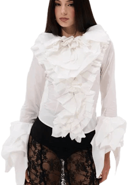 Akira Over The Top Ruffle Blouse