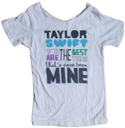 Hot Topic Taylor Swift Graphic Band Tee