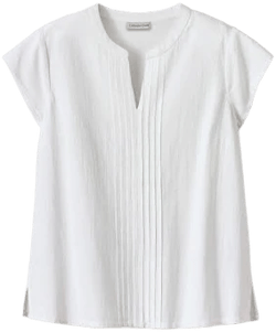 Coldwater Creek Summer Light Pintuck Top