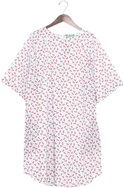 Benetton, Short Dress with Cherry Print, Size L, Multi-Color, Women