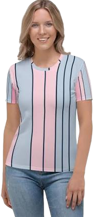 Women's Soft Vertical Striped T-Shirt