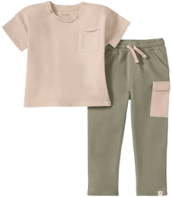 Burts Bees Baby Organic Boy Tee & Pants Set