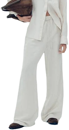 H&M Ladies Linen-Blend Pants