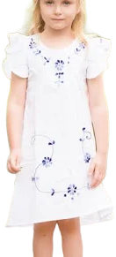 Greek Island Inspired Crochet Neckline and Embroidered Skirt