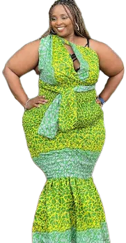 African Ankara Print Maxi Dress