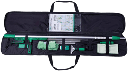 Unger Commercial ErgoTec Set – Complete Window Cleaning Kit with Squeegee, Scraper, Scraper Blades, Telescopic Pole, and Ergonomic Handle for Professional Streak-Free Glass Cleaning (ETSET)