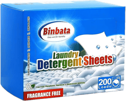 Laundry Detergent Sheets, 200 Count, Fragrance Free, Unscented, Eco-Friendly, Hypoallergenic, Biodegradable, Plastic Free, Liquidless, Suitable for Sensitive Skin Fragrance Free 200 Count (Pack of 1)