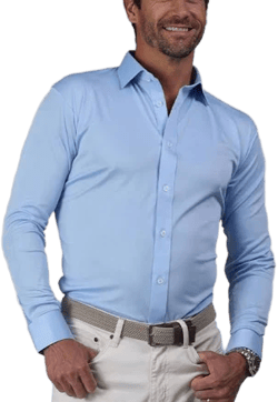 Quattro Flex Dress Shirt with Semi-Spread Collar