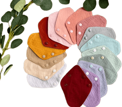 Extra-thin Organic cotton Thong panty liner, Soft Reusable cloth pads for everyday usage, Muslin cloth pads, Tampon Cup Backup