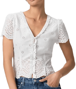 PAIGE Women's Quinta Broderie Anglaise Top
