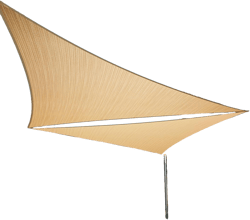 ShadeMart 5' x 5' x 5' Sand Beige Sun Shade Sail UPF50 Triangle SMTAPT28 Canopy Fabric Cloth Screen, Water Air Permeable & UV Resistant, Heavy Duty (We Customize Size) 5' x 5' x 5' Custom Size Sand Beige