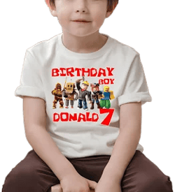 Roblox Video Game Matching Birthday Tee
