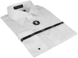 Milani Men's Cotton Blend Long Sleeve French Cuff Dress Shirt