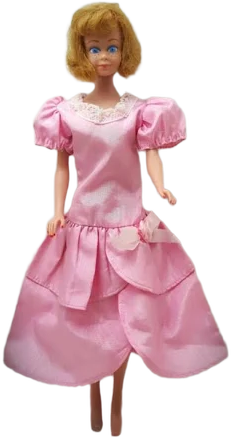 Barbie Doll Ruffled Bridesmaids Dress