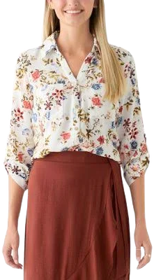 A. Byer Juniors' Portofino Floral-Print Blouse