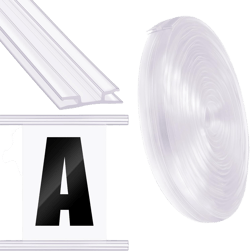 Frienda 75 Feet Foldable Plastic Track for Flexible Plastic Sign Letters Soft Letter Board Track for Sign Letters Poster