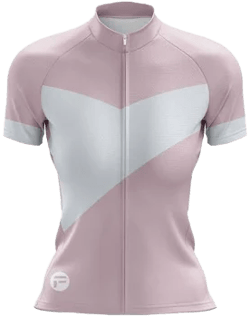 Elysian Pink Cycling Jersey – Pastel Geometric Design