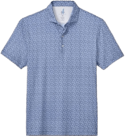 JOHNnie-O Men's Four Leaf Clover Print Featherweight Performance Polo