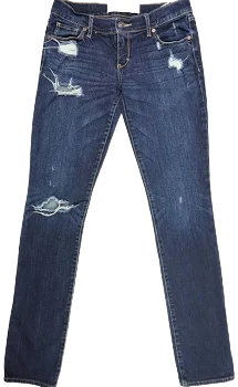 Abercrombie & Fitch Erin Jeans Frayed Whiskering Distressed Skinny 26