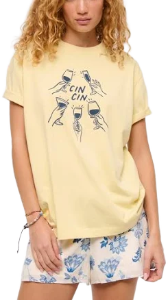 Abercrombie & Fitch Women's Oversized Cin Cin Graphic Tee