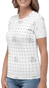 Printful Women's Crew Neck T-Shirt with Custom All-Over Print