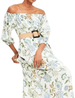 Women's Loft Floral Off The Shoulder Maxi Dress