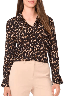 Halogen Women's Print Crepe Shirt