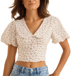 Altar'd State Connie Floral Fitted Top