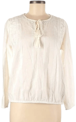 House Of Harlow Women's Long Sleeve Peasant Boho Blouse