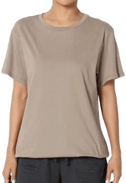 TheMogan Women's Casual Crew Neck Cotton Oversized Boyfriend T-Shirt Short Sleeve Tee