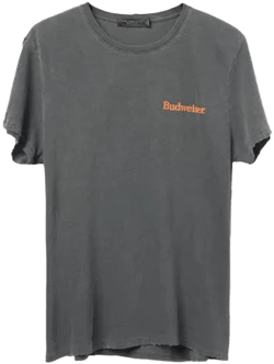 Men's Budweiser Classic Logo Vintage Front Back T-Shirt