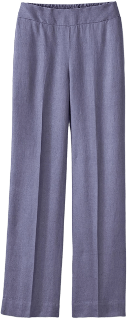 Coldwater Creek Smocked-Waist Linen Pants