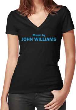 Music by John Williams Women's Fitted V-Neck T-Shirt