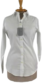 Women's Long Sleeve Straight Collar Blouse