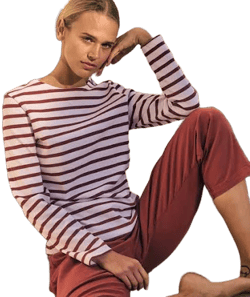 Saint James Women's Authentic Breton Striped Long Sleeve Top