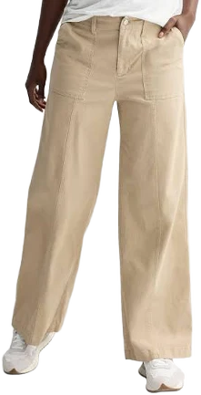 Sonoma Goods For Life Women's High Rise Wide Leg Twill Pants