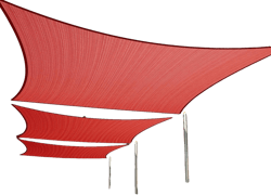 ShadeMart 13' x 16' Red Sun Shade Sail UPF50 Rectangle SMTAPR1216 Canopy Fabric Cloth Screen, Water and Air Permeable & UV Resistant, Heavy Duty, Carport Patio Outdoor - We Customize Size 13' x 16' custom size Red